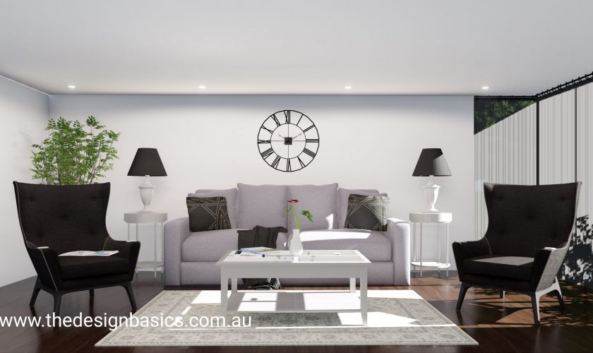 How to create a monochrome Hamptons living room