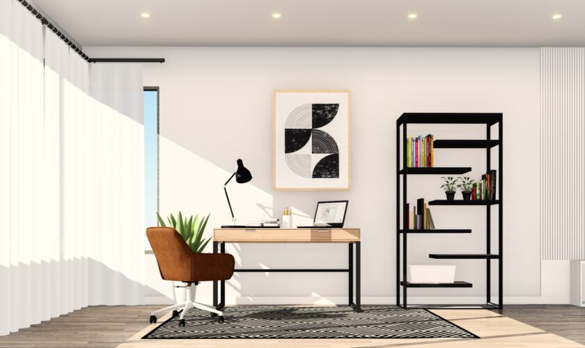 Easily get a super slick Industrial style home office design with 6 key pieces